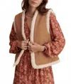 Garance Paris Porto Sleeveless Jacket In Camel