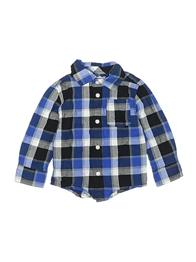 Pre-owned Garanimals Kids' Long Sleeve Button Down Shirt In Blue