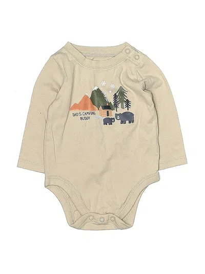 Pre-owned Garanimals Babies' Long Sleeve Onesie In Brown