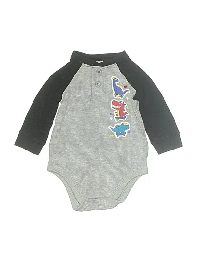 Pre-owned Garanimals Babies' Long Sleeve Onesie In Gray