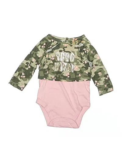 Pre-owned Garanimals Babies' Long Sleeve Onesie In Pink