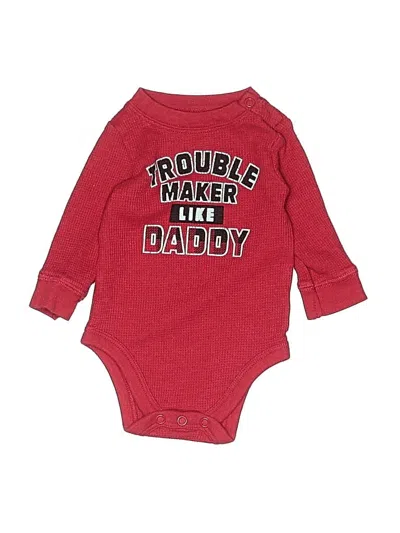 Pre-owned Garanimals Babies' Long Sleeve Onesie In Red