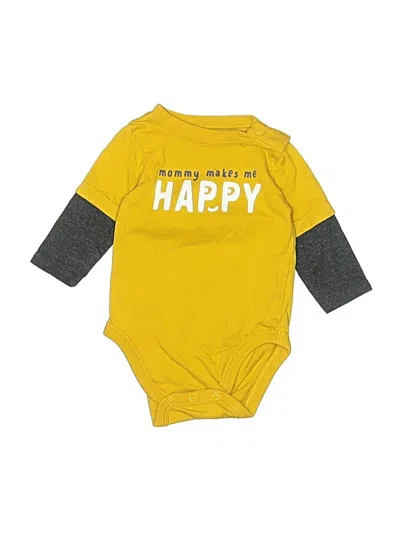 Pre-owned Garanimals Babies' Long Sleeve Onesie In Yellow
