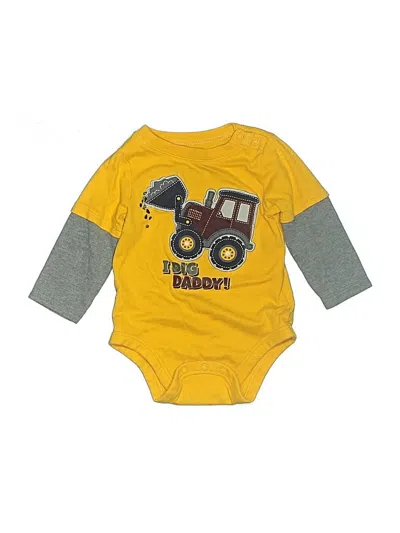 Pre-owned Garanimals Babies' Long Sleeve Onesie In Yellow