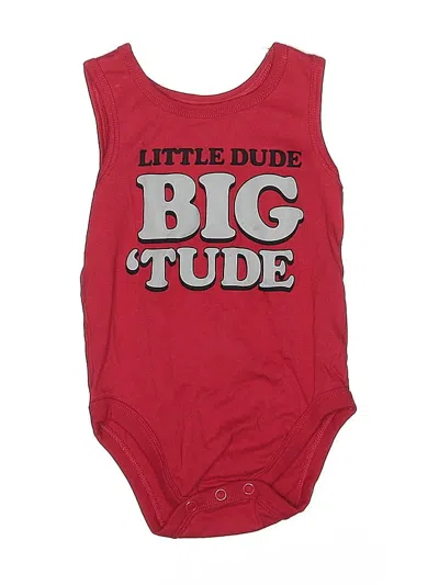 Pre-owned Garanimals Babies' Short Sleeve Onesie In Red