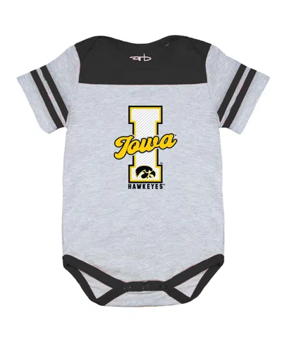 Garb Baby Boys And Girls Black Iowa Hawkeyes Thomas Bodysuit In Gray