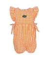 Garb Baby Boys And Girls Orange Florida Gators Constance Gingham Romper In Orange
