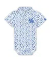 Garb Baby Boys And Girls White/royal Kentucky Wildcats Tom Allover Print Performance Polo Bodysuit In Multi