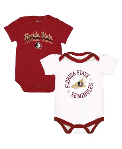 Garb Baby Girls' Florida State Seminoles Tonya Short-sleeve Bodysuits, 2-pack In Red