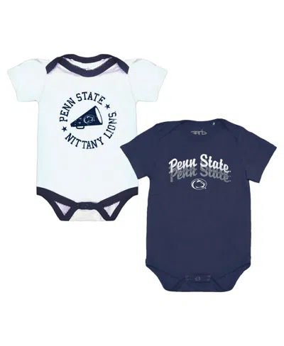 Garb Baby Girls' Penn State Nittany Lions Tonya Short-sleeve Bodysuits, 2-piece Set In Blue