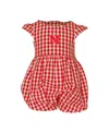 Garb Baby Girls Scarlet Nebraska Huskers Cara Gingham Ruffled Bodysuit In Red