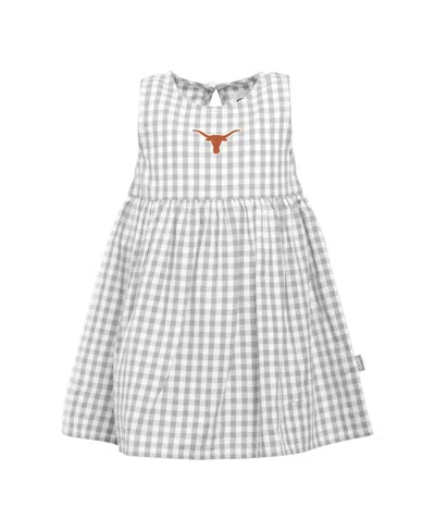 Garb Baby Girls' Texas Longhorns Loren Gingham Bloomer Dress In Gray