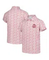 Garb Big Boys And Girls White/scarlet Ohio State Buckeyes Tom Allover Print Performance Polo Shirt In Multi
