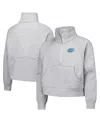 Garb Big Girls Gray Florida Gators Dawn Raglan Fleece Cropped Half-zip Sweatshirt