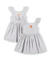 Garb Girls Toddler White Tennessee Volunteers Constance Gingham Dress In Gray