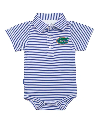 Garb Babies' Infant Boys And Girls  Royal, White Florida Gators Carson Striped Short Sleeve Bodysuit In Royal,white