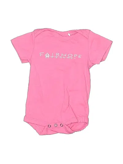 Pre-owned Garb Babies' Short Sleeve Onesie In Pink