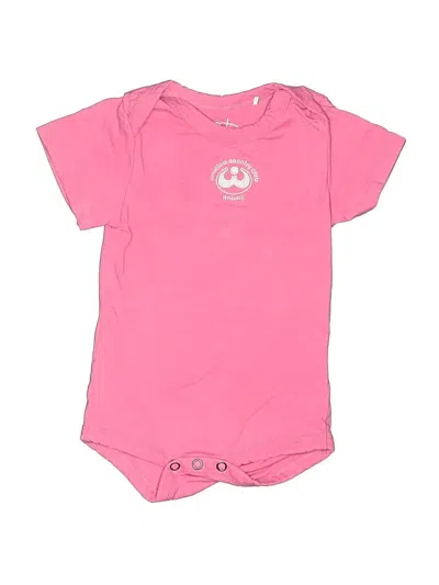 Pre-owned Garb Babies' Short Sleeve Onesie In Pink