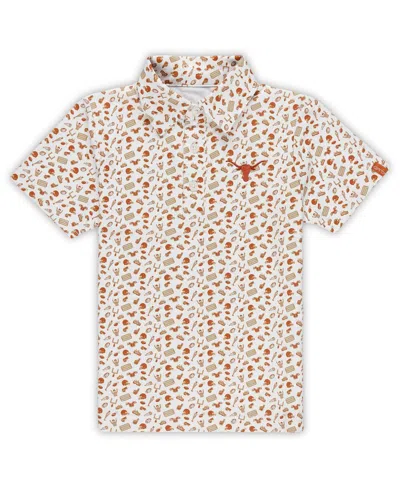 Garb Babies' Toddler Burnt Orange Texas Longhorns Tom Allover Print Performance Polo Shirt