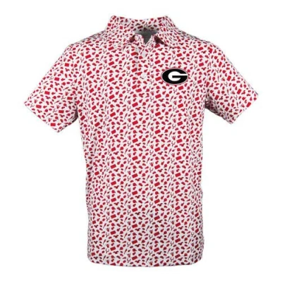 Garb Kids' Toddler  Red Georgia Bulldogs Tom Allover Print Performance Polo