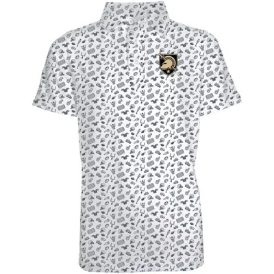 Garb Kids' Toddler  White/gray Army Black Knights Tom Allover Print Performance Polo In Blue