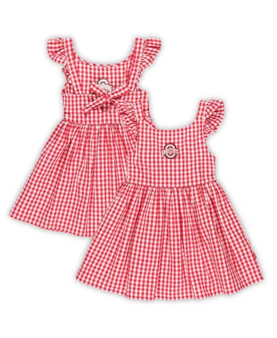 Garb Babies' Toddler Girls Scarlet Ohio State Buckeyes Constance Gingham Dress