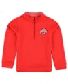 Garb Toddler Scarlet Ohio State Buckeyes Sterling Quarter-zip Pullover Hoodie In Red