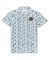 Garb Toddler White/navy Notre Dame Fighting Irish Tom Allover Print Performance Polo Shirt In Blue