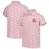 Garb Youth  White/scarlet Ohio State Buckeyes Tom Allover Print Performance Polo In Pink