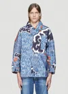 Garbage Tv Graffiti-print Canvas Jacket In Blue