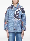 Garbage Tv Graffiti-print Canvas Jacket In Multi