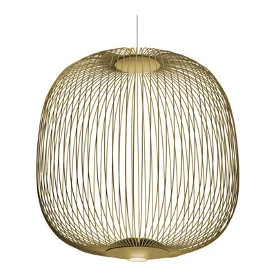 Pre-owned Garcia And Cumini Garcia & Cumini 'spokes 2' Metal Suspension Lamp In Gold For Foscarini