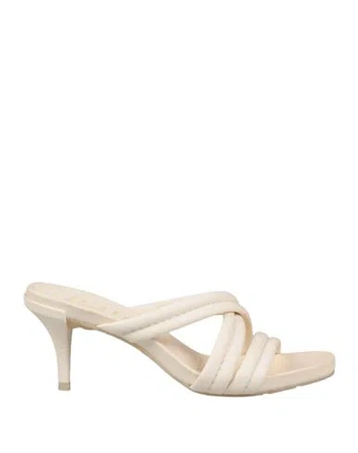 Garcia Woman Sandals Cream Size 10 Leather In White