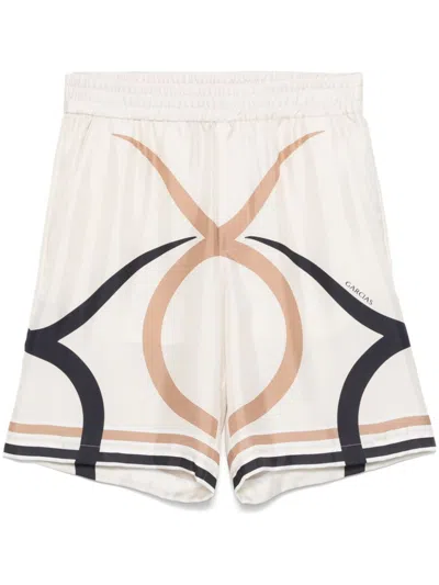 Garcias Bull-logo Shorts In Neutrals