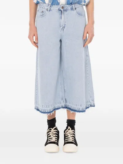 Garcias Papacito Crystal-embellished Denim Shorts In Blue