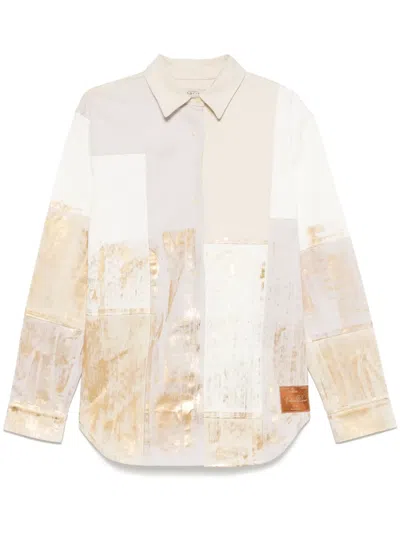 Garcias Patchwork Shirt In Neutrals
