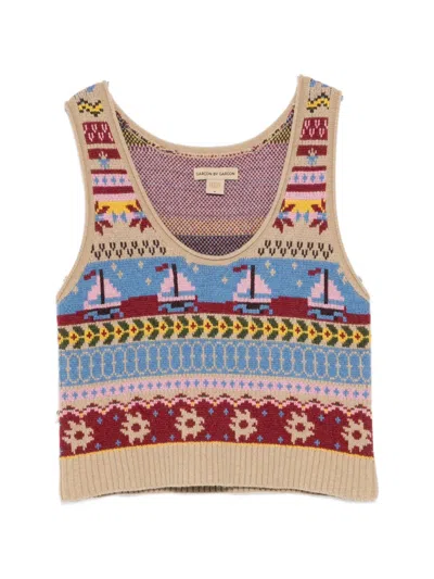 Garçon By Garçon Patterned Knitted Vest In Multi