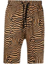 Garcons Infideles Psycho Abstract-print Shorts In Black