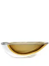 Gardeco Canoe 160 Two-tone Murano Glass Vase In Yellow