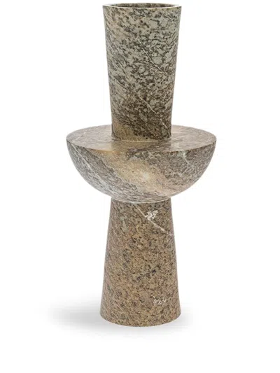Gardeco Totem 03 Stone Vase In Brown
