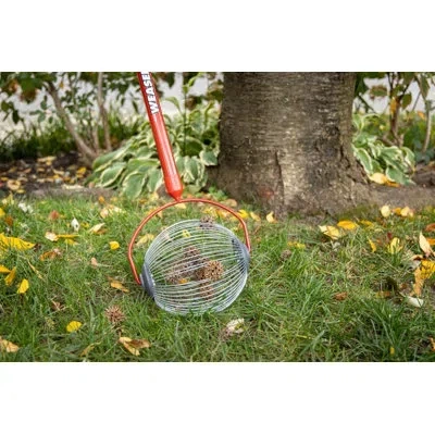 Garden Weasel 95334 Nut Gatherer Tool For Small Objects And Nuts, Small In White