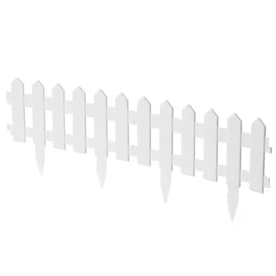Gardenised 11.5 In. H X 16 In. W Decorative Garden Ornamental Edging In White