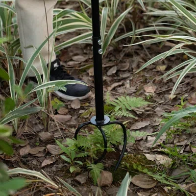 Gardenised 40-inch Lawn Aerator Spike - Soil Aerating Tool For Lawn Care, Yard And Garden Health - Perfect For  In Black