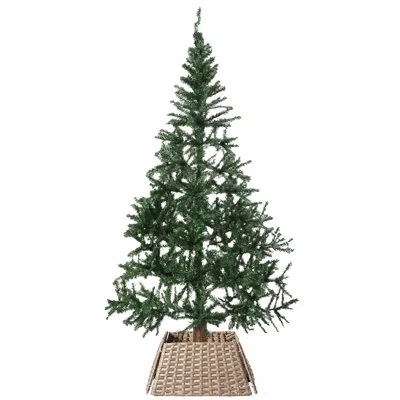 Gardenised Foldable Christmas Tree Skirt In Gray