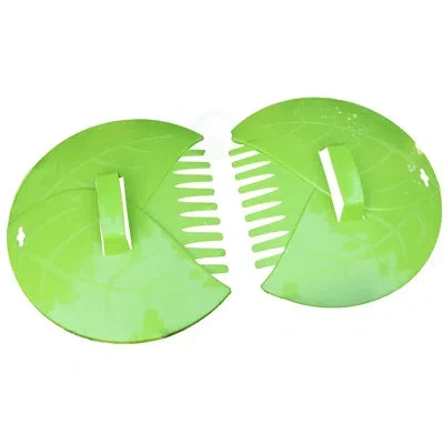 Gardenised Hand Rakes For Lawn And Garden Cleanup In Green
