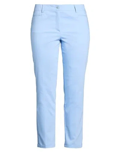 Gardeur Woman Pants Sky Blue Size 12 Cotton, Polyamide, Elastane
