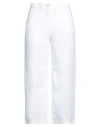 Gardeur Woman Pants White Size 4 Viscose, Linen In White