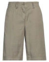 Gardeur Woman Shorts & Bermuda Shorts Military Green Size 6 Linen, Cotton, Elastane In Green