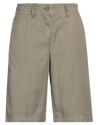 Gardeur Woman Shorts & Bermuda Shorts Military Green Size 6 Linen, Cotton, Elastane