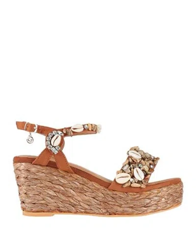 Gardini Spirit Woman Espadrilles Camel Size 7 Textile Fibers In Beige